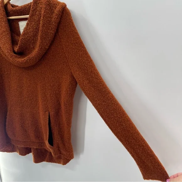 Anthropologie Angel of the North Earthy Brown Cowl Neck Tunic Style Sweater L - Picture 3 of 11